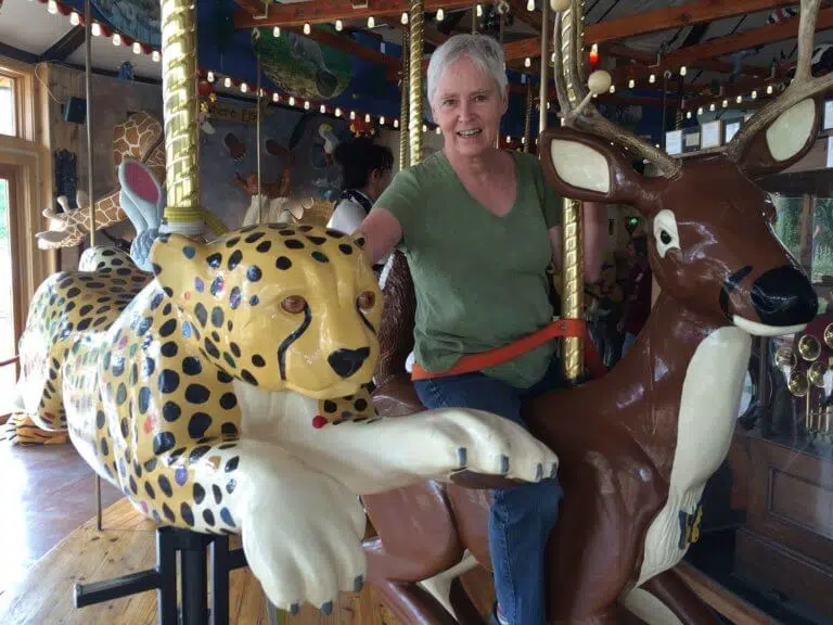 Rebecca at the Carousel of Happiness 768x576